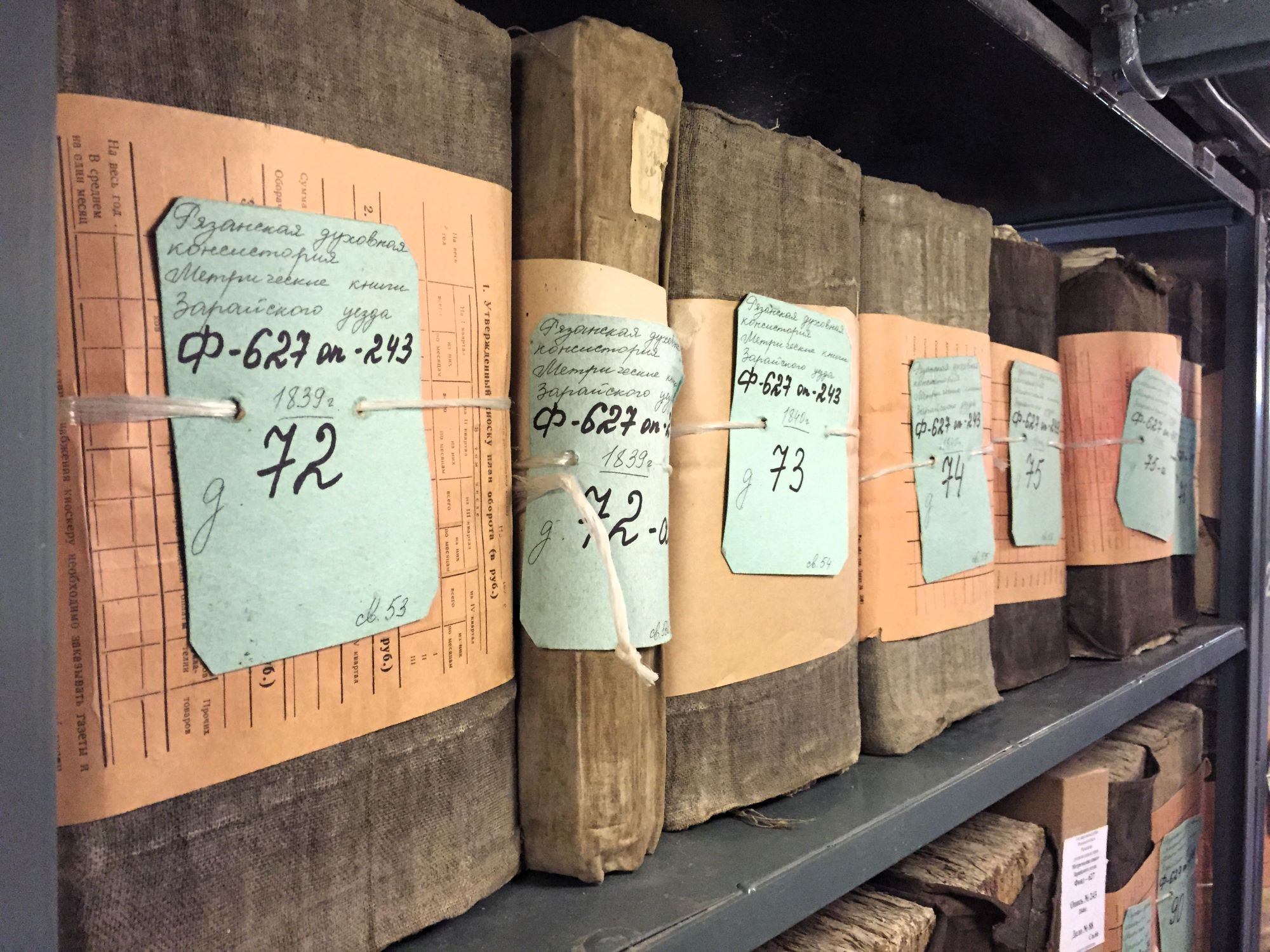 Метрические книги в архиве