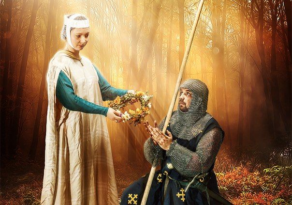 Воин и женщина Древней Руси
